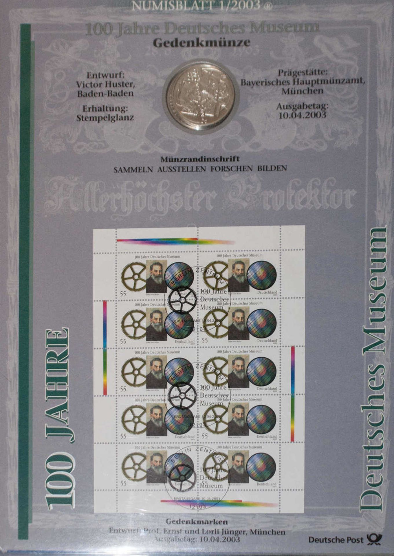 Sammlung Numisblätter, Nummern: 1/2003, 2/2003, 3/2003, 5/2003, 6/2003, 1/2002, 2/2002, 3/02, 4/ - Bild 2 aus 2