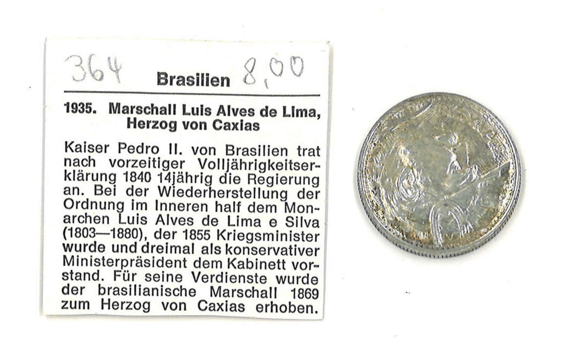 Silbermünze Brasilien 1935. 2000 ReisSilver Coin Brazil 1935. 2000 Rice