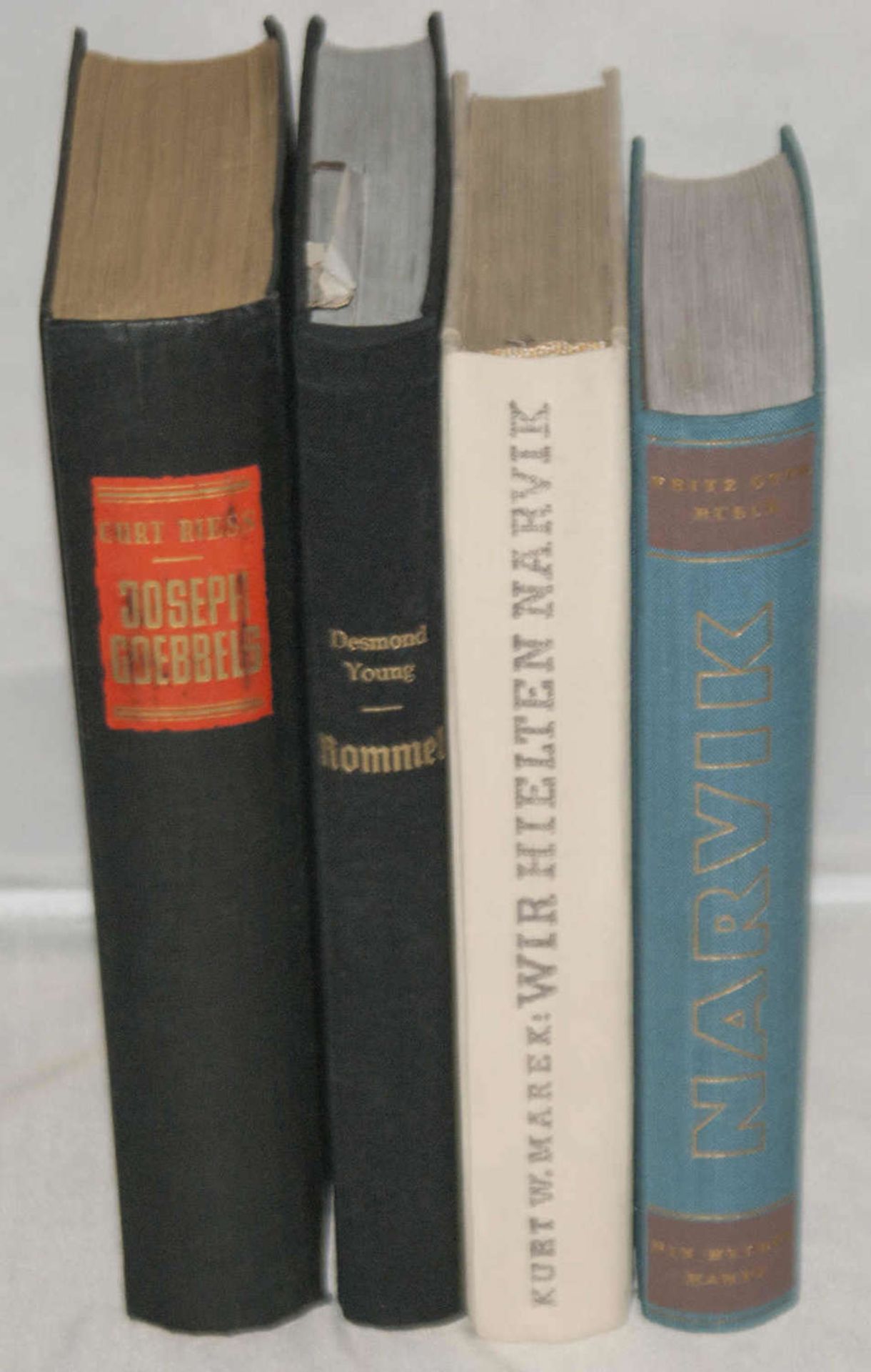 Lot Bücher 2. Weltkrieg, dabei 1. Joseph Goebels, 2. Narvik, 3. Rommel, 4. Wir hielten Narvik.Lot