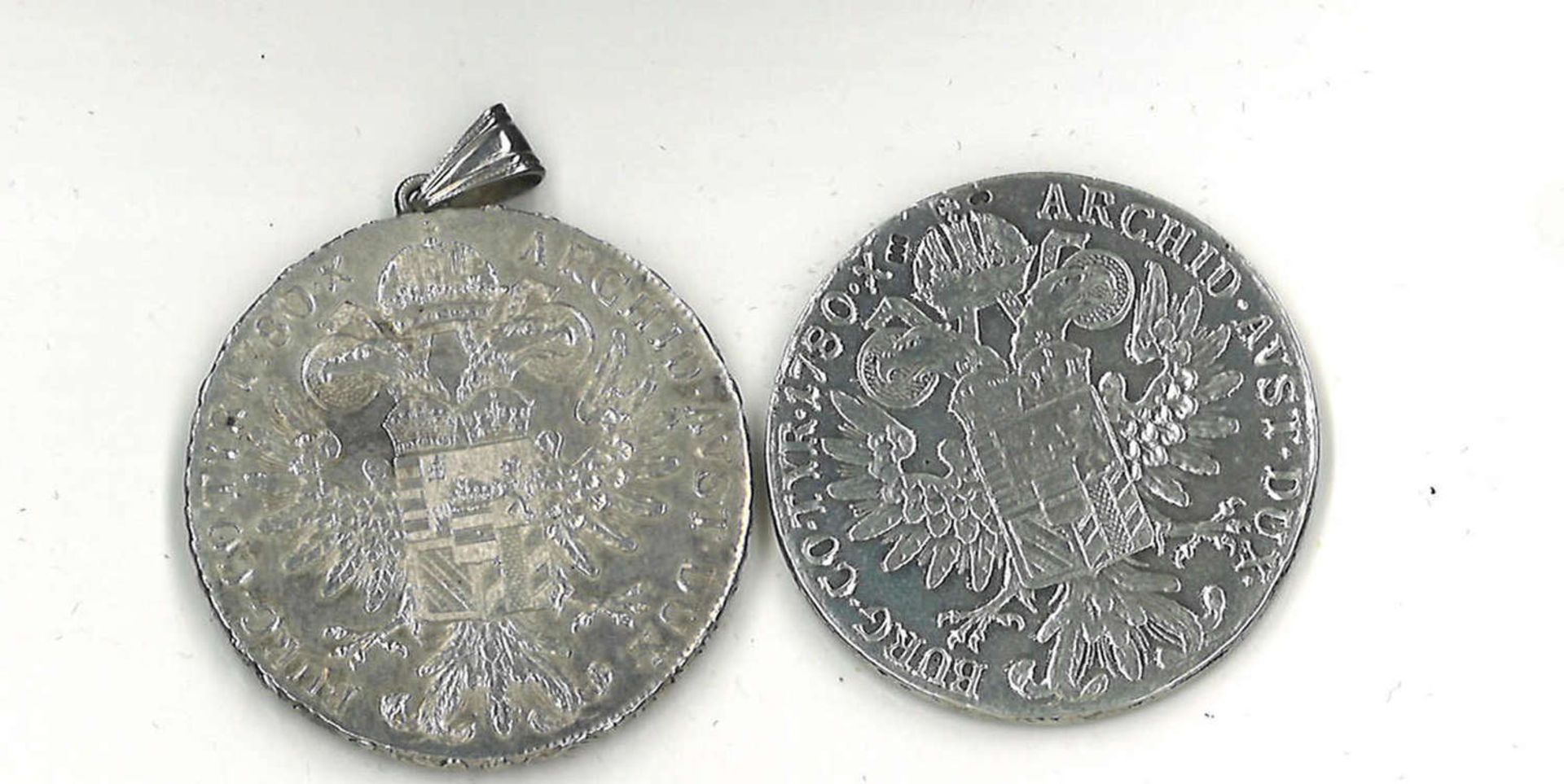 Medaillen Österreich, 2x Marie Theresia Thaler. SilberMedals Austria, 2x Marie Theresia Thaler.