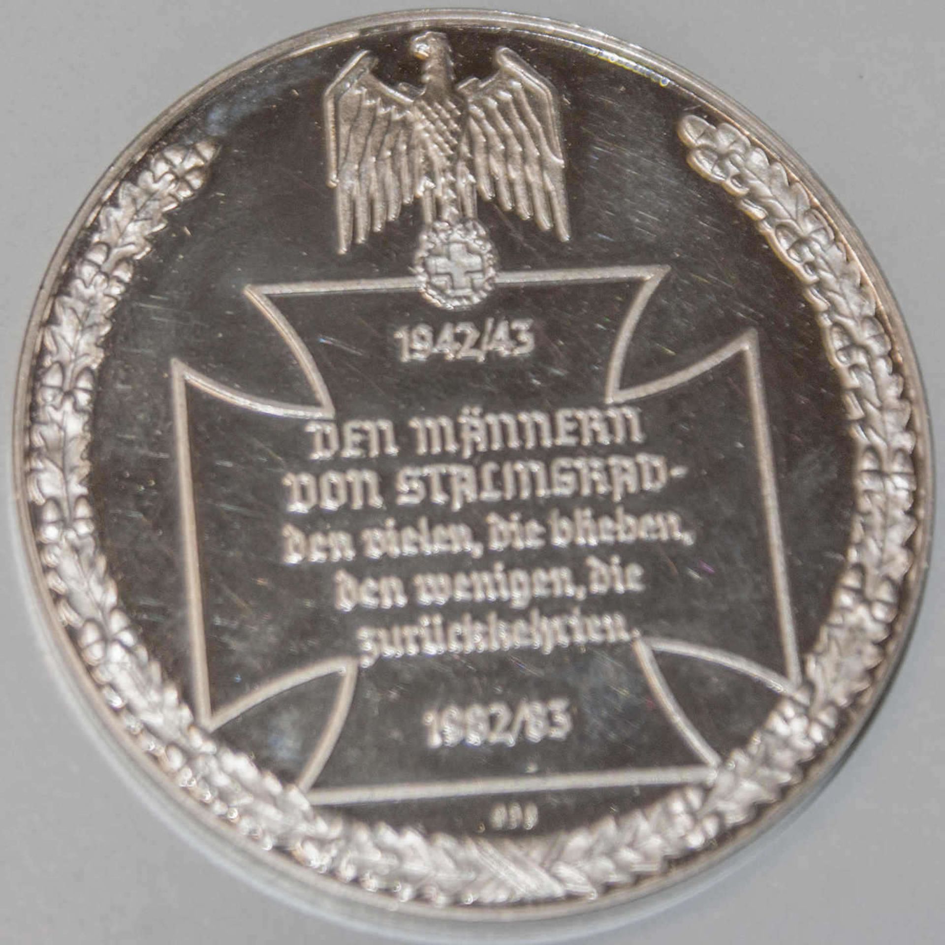 Silber Gedenkmünze, 999er Silber, 6. Armee und 4. Panzerarmee. Gewicht ca. 50 grSilver commemorative - Bild 2 aus 2