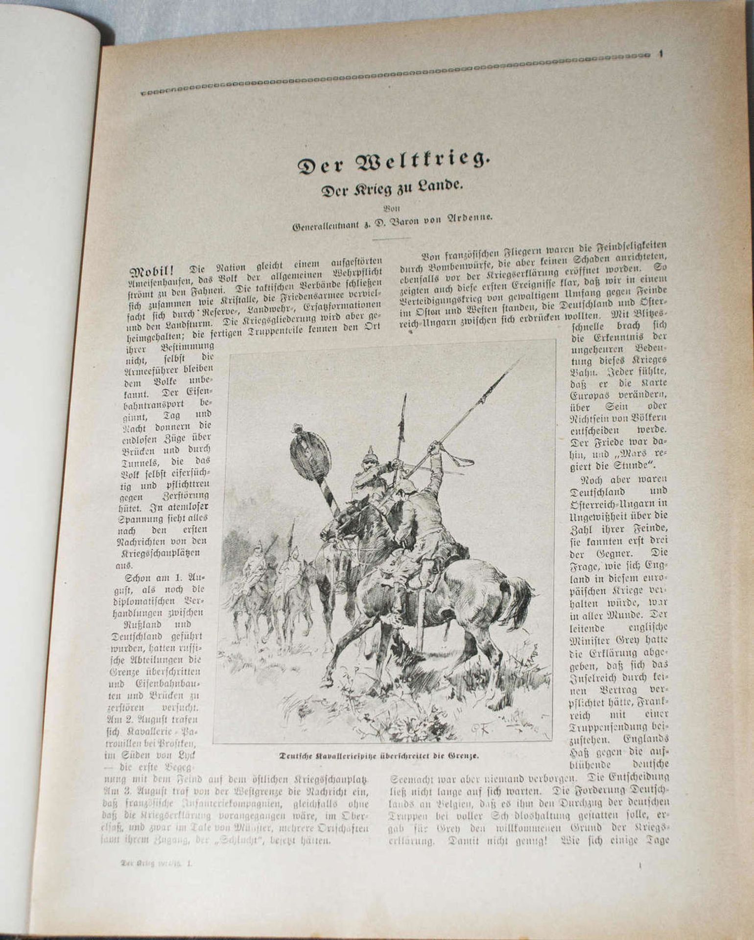 1. Weltkrieg Buch "Der Krieg in Wort und Bild" 1914-19191st World War book "The War in Word and - Image 3 of 3