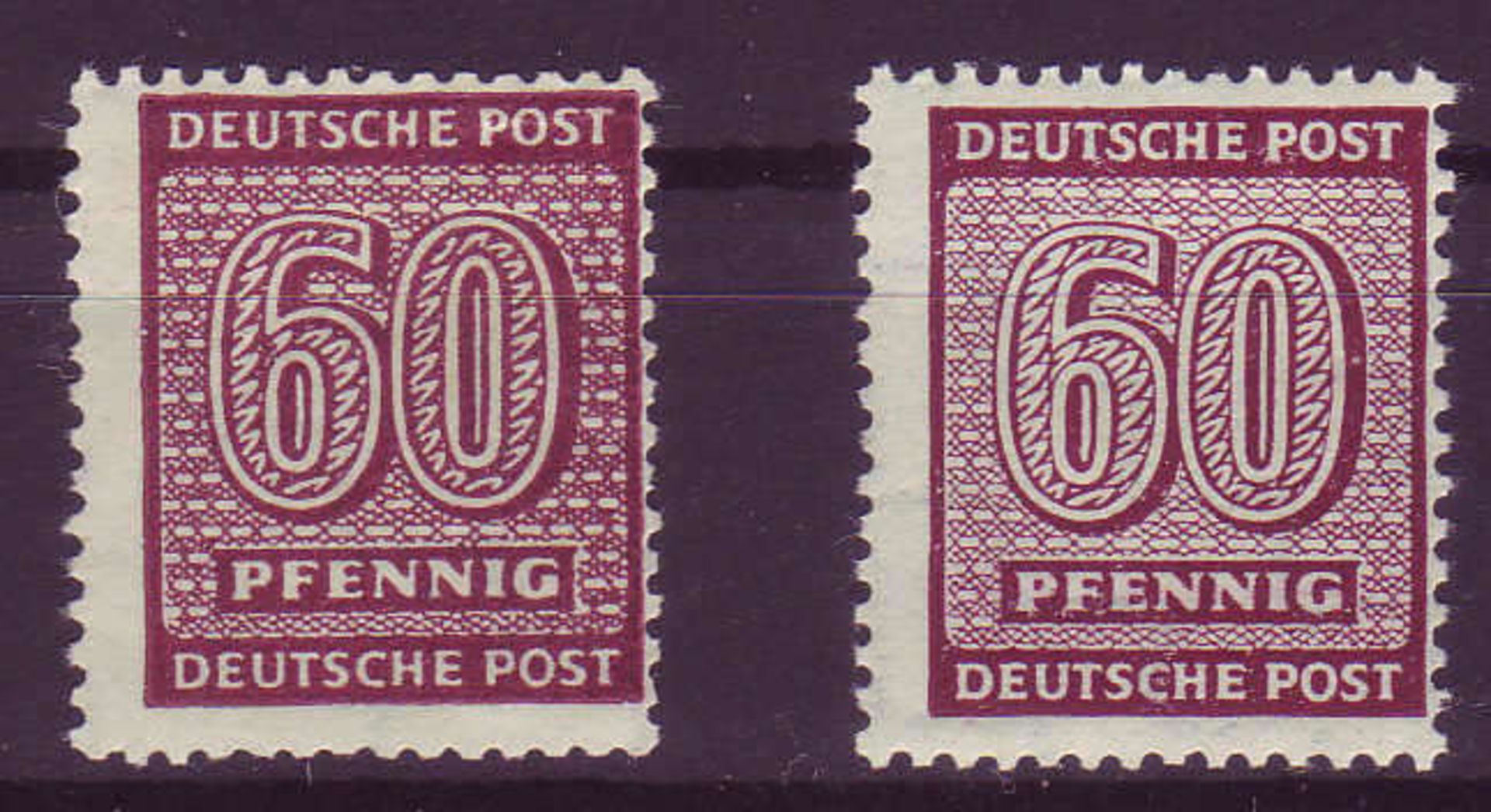 SBZ West - Sachsen 1945, Mi. - Nr. 137 yw a+b. 137 yw b geprüft Jasch. **.SBZ West - Saxony 1945,