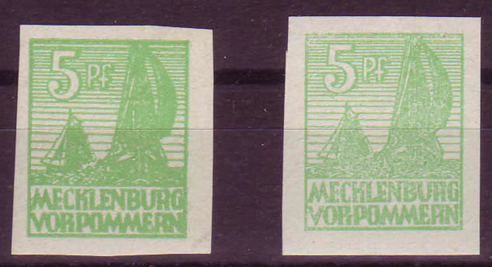 SBZ Mecklenburg - Vorpommern 1946, Mi. - Nr. 32xa+b. 32xb geprüft Kramp. ** .SBZ Mecklenburg -