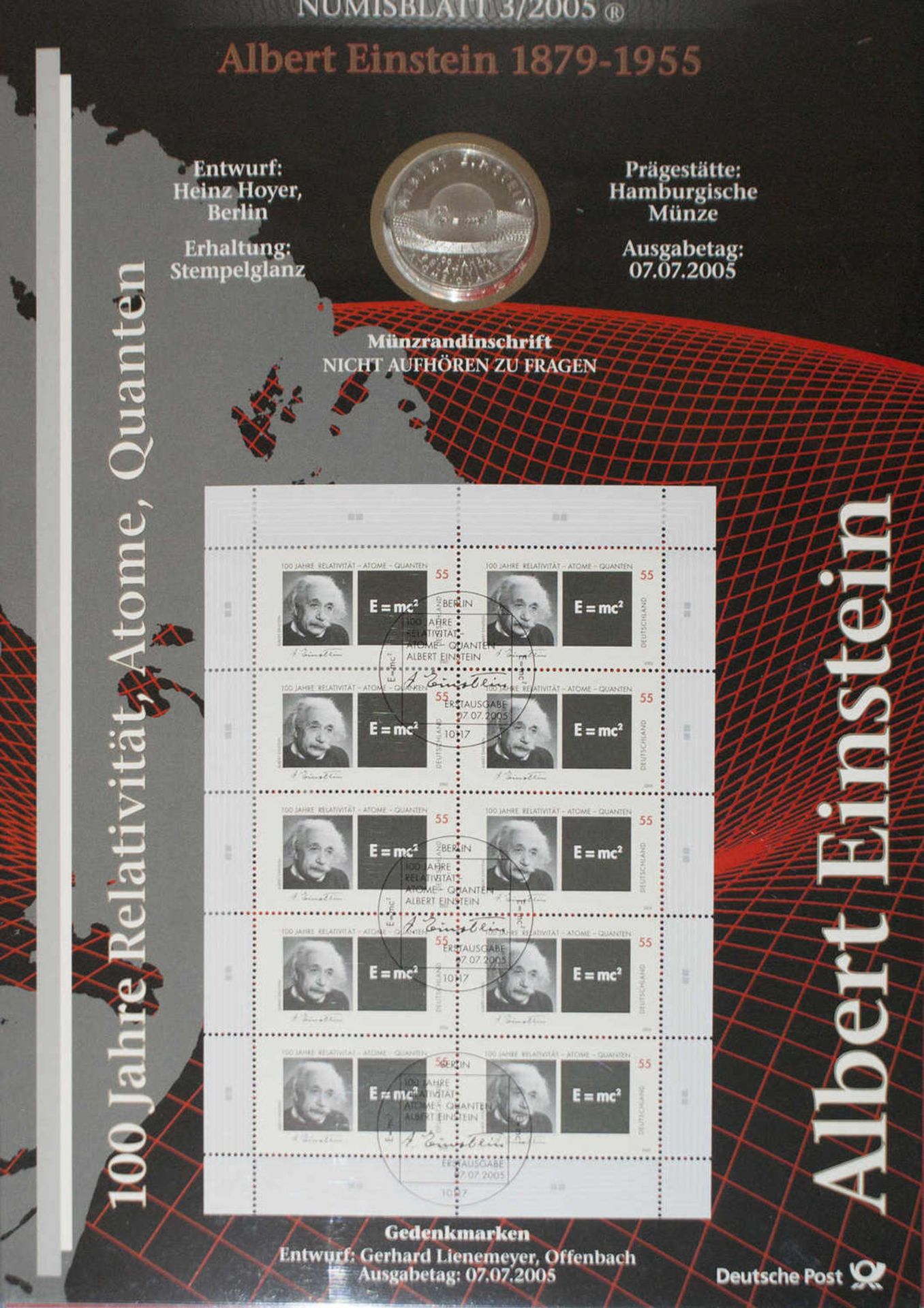 Sammlung Numisblätter, Nummern: WM Numisblatt 2005, 1/2005, 2/2005, 3/2005, 4/2005, 5/2005, Jahrgang - Image 2 of 2