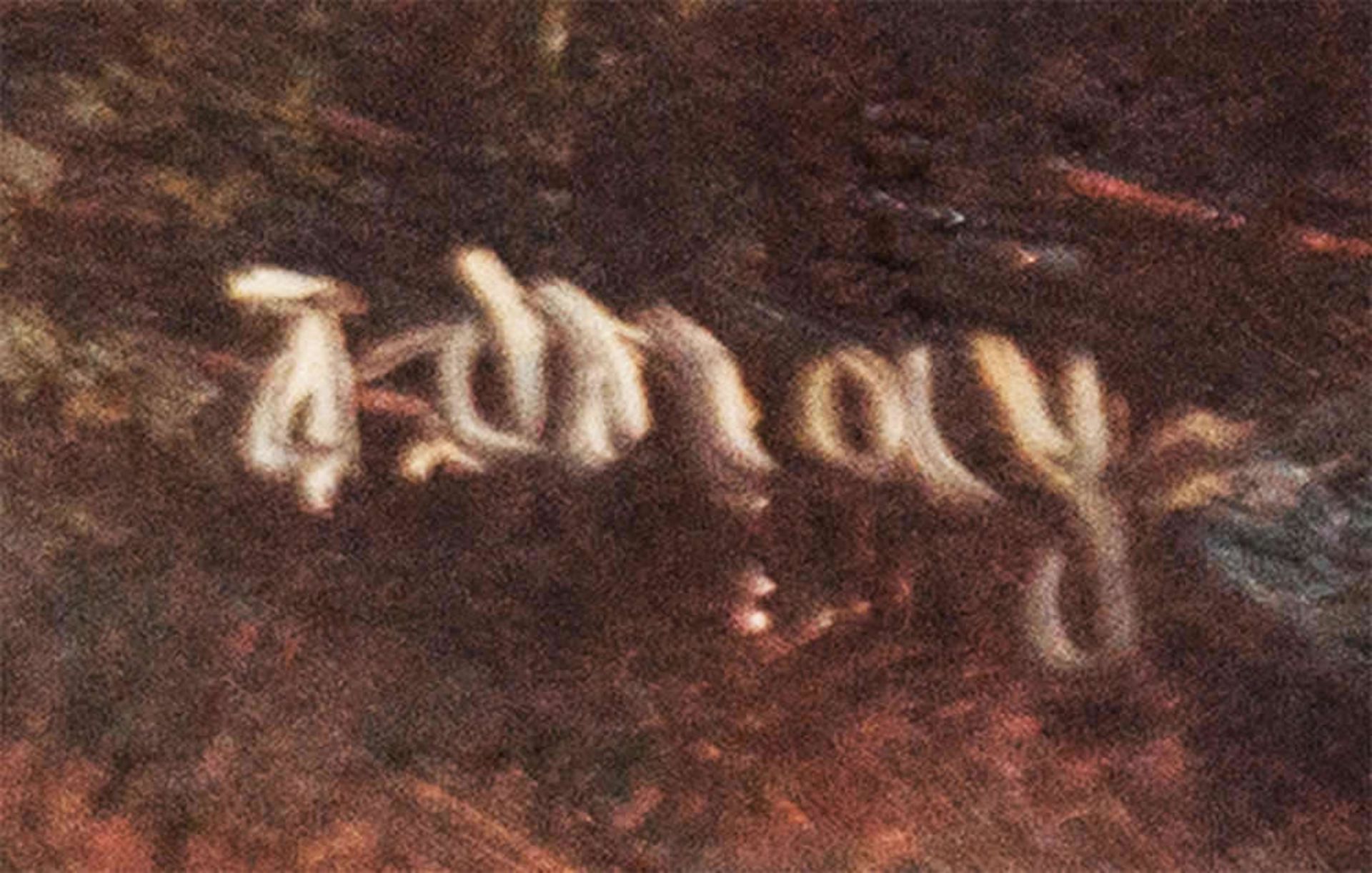 Ölgemälde auf Holzplatte, Signiert F. Mayer "bei der Heuernte". Schöner Rahmen Maße höhe ca. 21 - Bild 3 aus 3