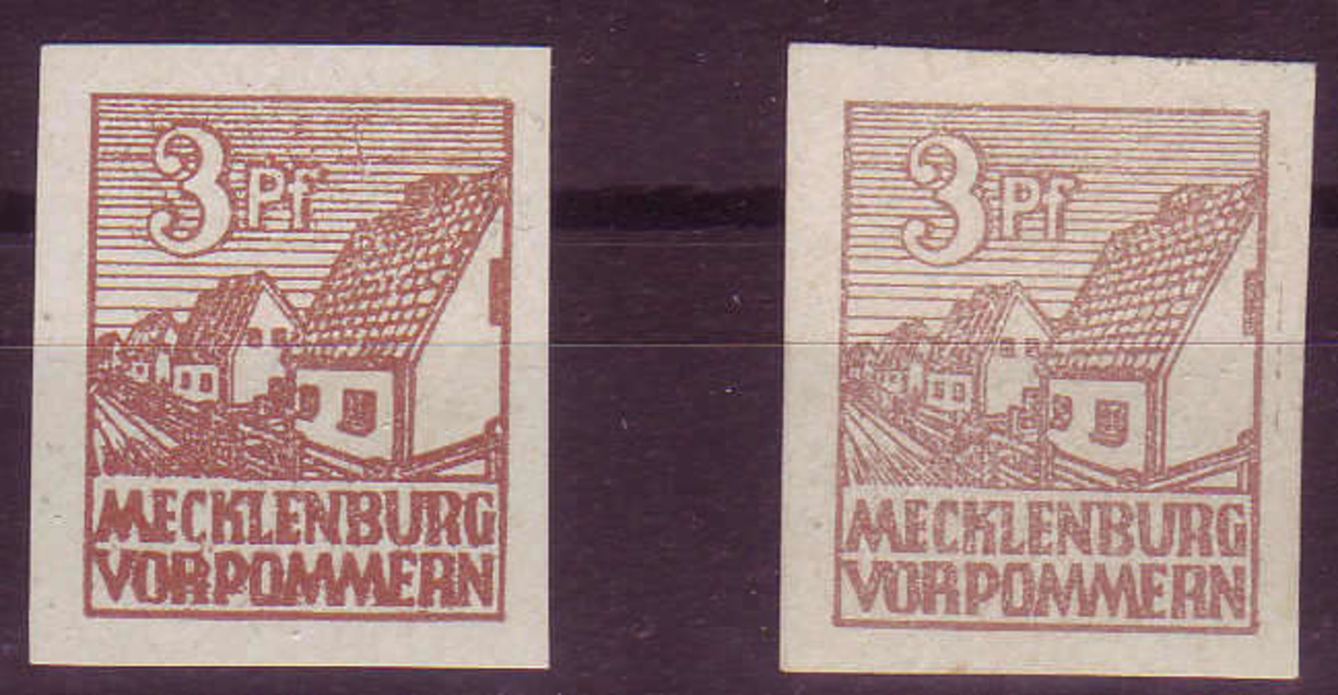 SBZ Mecklenburg - Vorpommern 1946, Mi. - Nr. 29x a+b. 29x b geprüft Kramp. ** .SBZ Mecklenburg -