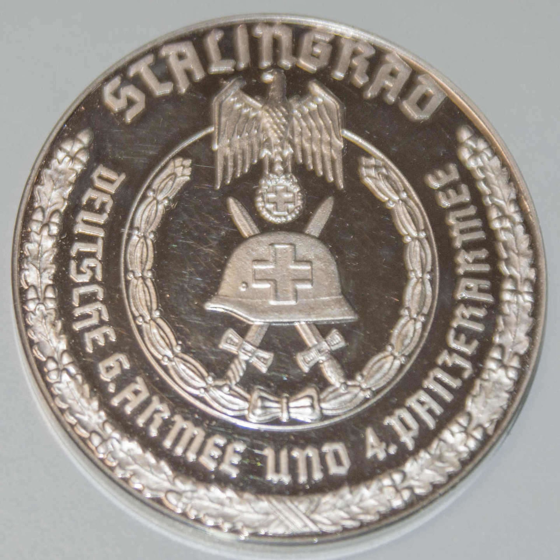 Silber Gedenkmünze, 999er Silber, 6. Armee und 4. Panzerarmee. Gewicht ca. 50 grSilver commemorative