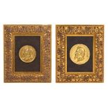 Two Napoleon III Gilt Bronze Plaques