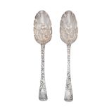 A Pair of Irish George III Berry Spoons, Christopher Skinner