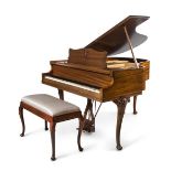 A Louis XV Style Mahogany Baby Grand Piano