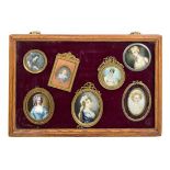 A Collection of Seven Continental Portrait Miniatures