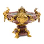 A Neoclassical Gilt Bronze Mounted Rouge Marble Jardiniere