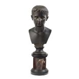 A French Bronze Bust of Augustus