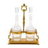 A Continental Gilt Metal Cruet Set