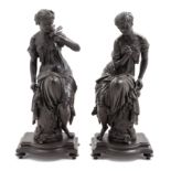 A Pair of French Cast Metal Figures