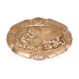 A French Gilt Bronze Plaque