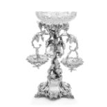 A Silver-Plate Epergne, 19th Century