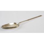 A George II silver combination marrow scoop and spoon, London, 1740, makers mark of RP, 22cm long,