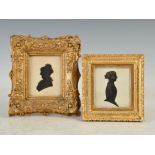 A 19th century cut out silhouette half length portrait of Margaret McFie 4th daughter of John