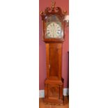 A 19th century mahogany longcase clock, Willocks, Brechin, the enamelled dial with Roman numerals,