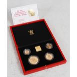 Royal Mint, The 1991 United Kingdom Gold Proof Sovereign Four- Coin Collection, No. 0300, with