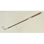 A late Victorian white metal mounted presentation golf club, James Mark, Glasgow, inscribed on white