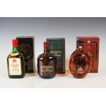 Three bottles of Scotch Whisky, comprising, boxed James Buchanan's Special Reserve Scotch Whisky,