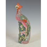 A Chinese porcelain famille rose Phoenix, 36cm high.