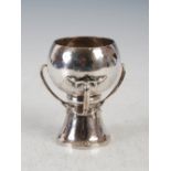 An Irish Art Nouveau silver loving cup, Dublin, 1911, makers mark of N within laurel wreath, the