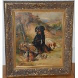 William Hardie Sinclair Gun dogs oil on canvas, signed lower right 54cm x 45cm