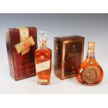 Two bottles of Johnnie Walker Scotch Whisky, comprising; boxed Johnnie Walker, Finest Scotch Whisky,