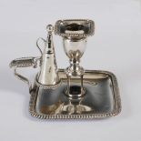 A George III silver chamber candlestick, Sheffield, 1818, makers mark of BH&H, with detachable