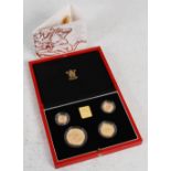 Royal Mint, The 1999 United Kingdom Gold Proof Four- Coin Sovereign Collection, No. 0071, with