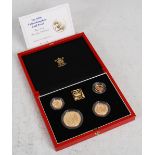 Royal Mint, The 1996 United Kingdom Gold Proof Four- Coin Sovereign Collection, No. 0318, with