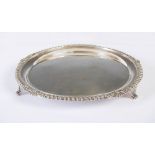 An Edwardian silver salver, Sheffield, 1907, makers mark of RM over EH for Martin Hall & Co Ltd,