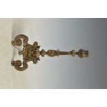 A late 19th/ early 20th century Baroque style bronze table lamp, impressed 'F&S 20', overall 28.5cm
