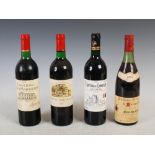 Four assorted bottles of vintage wine, comprising; Chateau Magdelaine, Saint Emilion 1er Grand Cru