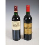 Two bottles of vintage Claret, comprising; one bottle of Chateau Cantemerle, Grand Cru Classe, Haut-