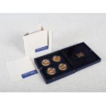 The Royal Mint, Queen Elizabeth II Gold Portrait Collection Four-Coin Sovereign Collection, with