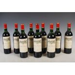 Nine bottles of vintage Claret, Chateau Calon-Segur, Saint Estephe, Grand Cru Classe, 1988, 12.5%