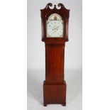 A 19th century mahogany longcase clock, Robt. Law, Castle Douglas, the enamelled dial with Arabic