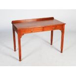 A late 19th century pine side table by Gillow & Co., Lancaster, the rectangular top with slightly