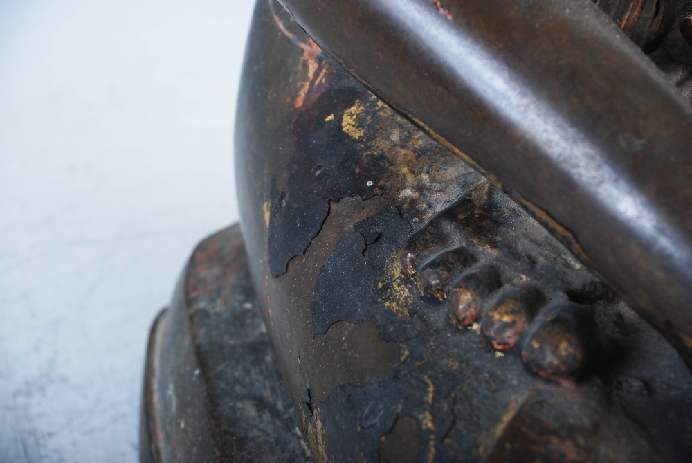 A 19th century gilt bronze figure of Buddha, Mandalay Period, modelled in varjrasana, on later - Image 13 of 13