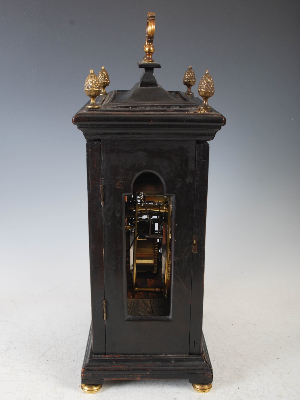 An ebonised bracket clock, Cheiter, London, the brass dial with silvered chapter ring bearing Arabic - Image 2 of 16