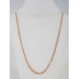 A 9ct gold chain, impressed marks, 19.3 grams, 38cm long.