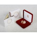 The Royal Mint, 2003 Coronation Jubilee Five Pounds Gold Proof Coronation Anniversary Crown, with