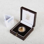 The Royal Mint, 2000 Britannia Gold Proof £25 Coin, with Certificate of Authenticity No. 116, in