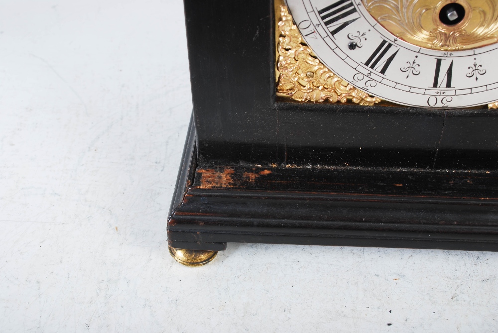 An ebonised bracket clock, Cheiter, London, the brass dial with silvered chapter ring bearing Arabic - Image 16 of 16