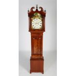 A 19th century mahogany longcase clock, indistinctly signed by an Arbroath maker, the enamelled dial